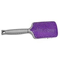 New Products Magic Jewelry Inlaid Hot Sale Silver Paddle Hair Brush Bulk Wholesale